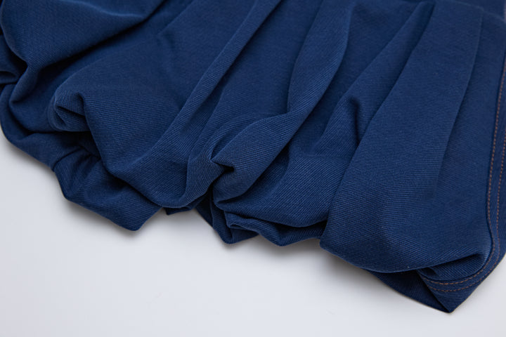 “Puff”Blue Denim Skort