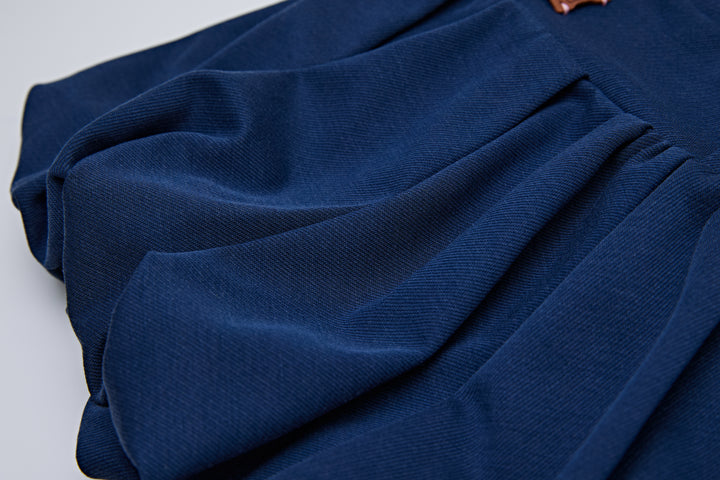 “Puff”Blue Denim Skort