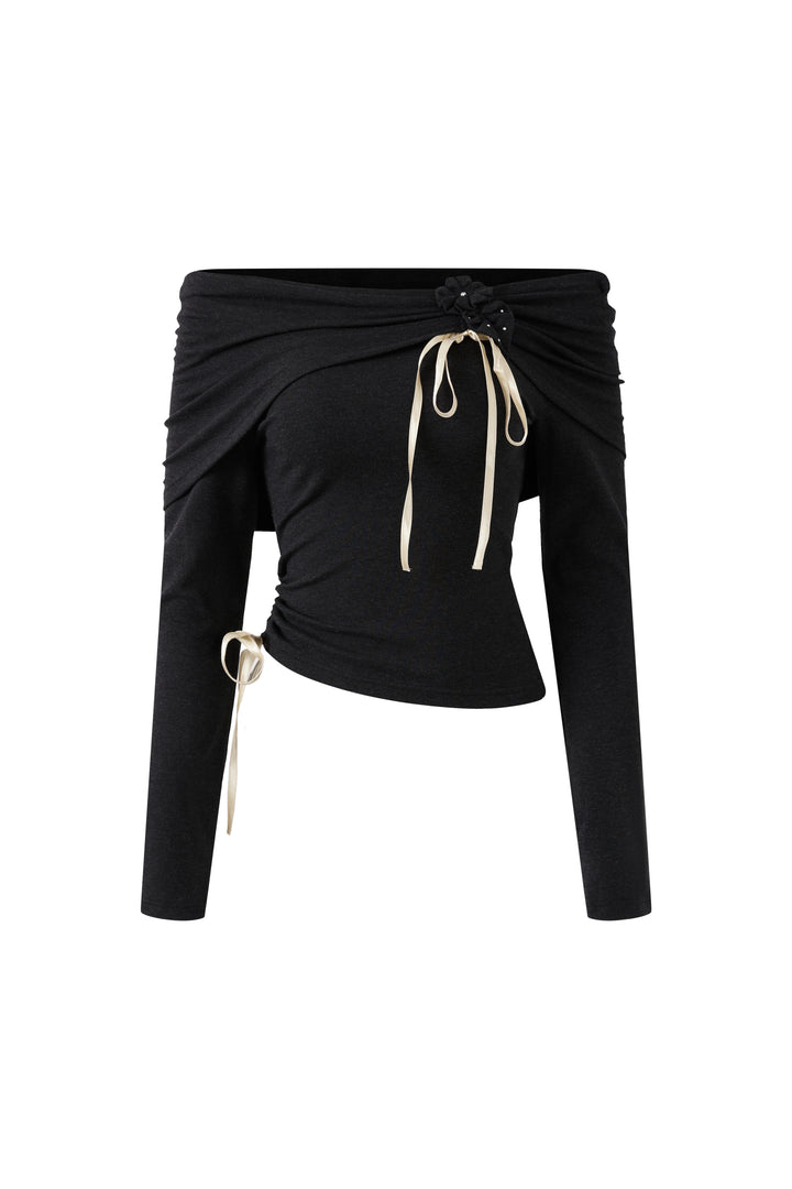 “Bouquet” Top Dark Gray