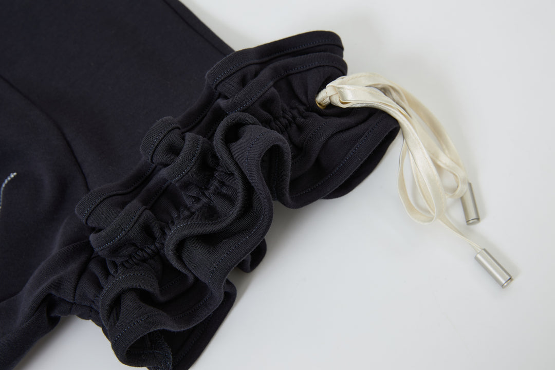 "Realtime Angel"  Cuff Tee Navy