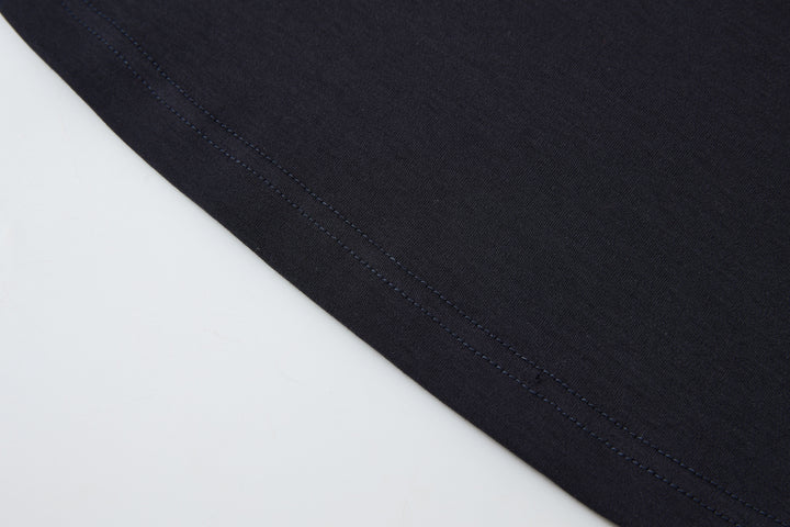 "Realtime Angel"  Cuff Tee Navy