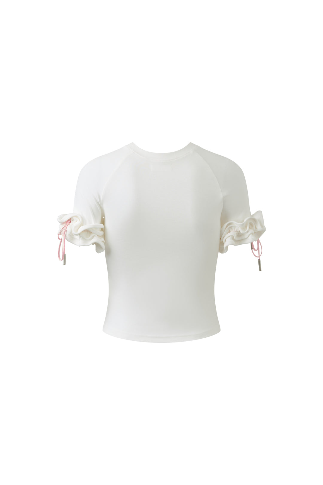 "Realtime Angel"  Cuff Tee White