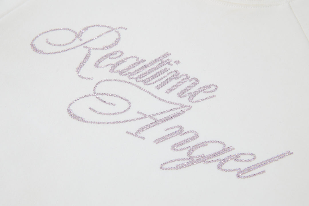 "Realtime Angel"  Cuff Tee White