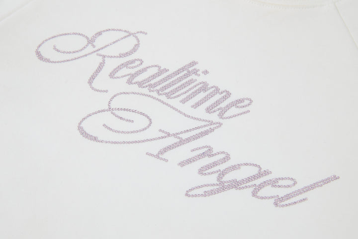 "Realtime Angel"  Cuff Tee White