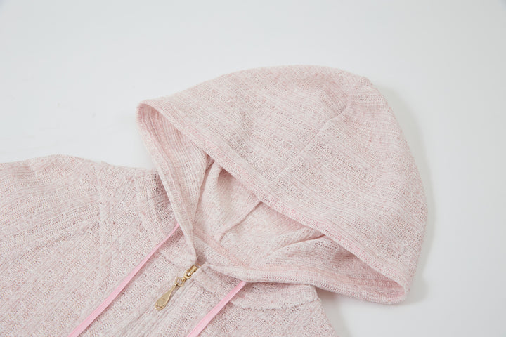 "Lenina"Zip Hoodie Pink