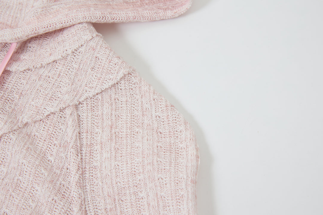 "Lenina"Zip Hoodie Pink
