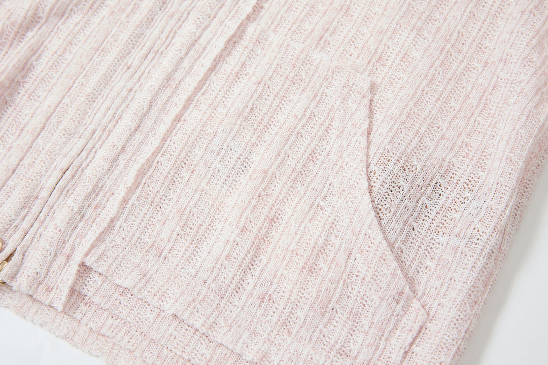 "Lenina"Zip Hoodie Pink