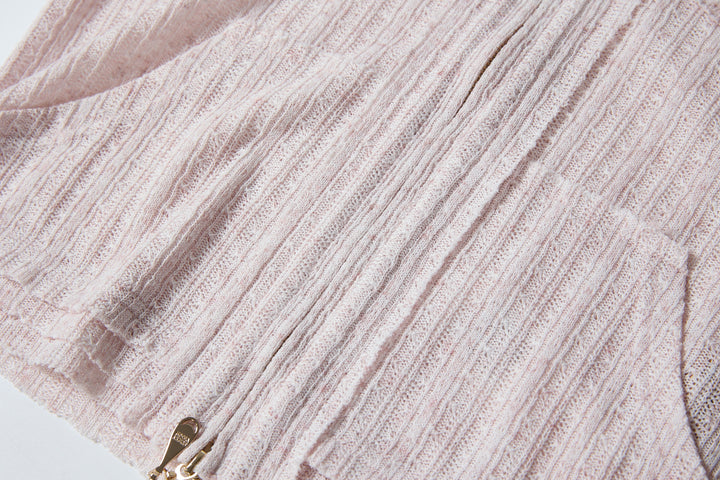 "Lenina"Zip Hoodie Pink