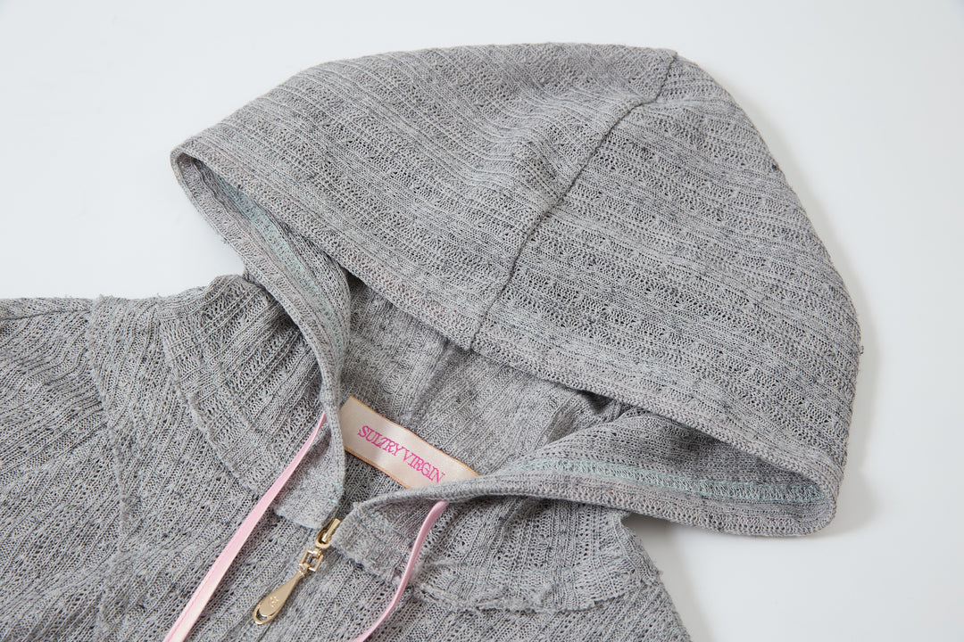 "Lenina" Zip Hoodie Gray