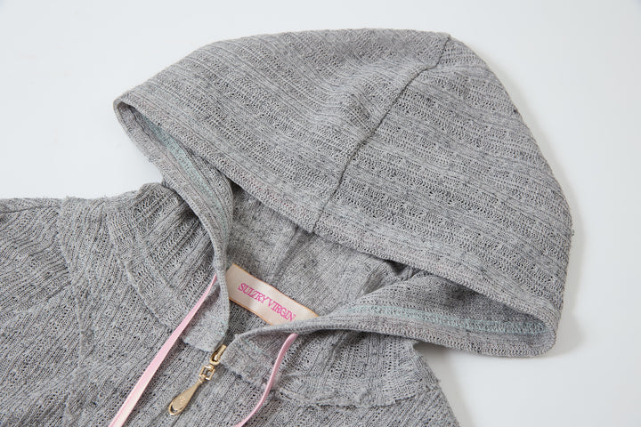 "Lenina" Zip Hoodie Gray