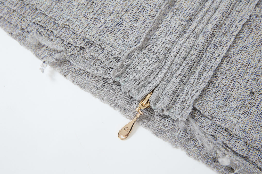 "Lenina" Zip Hoodie Gray