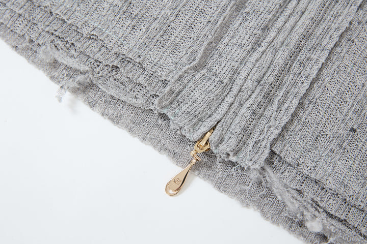 "Lenina" Zip Hoodie Gray