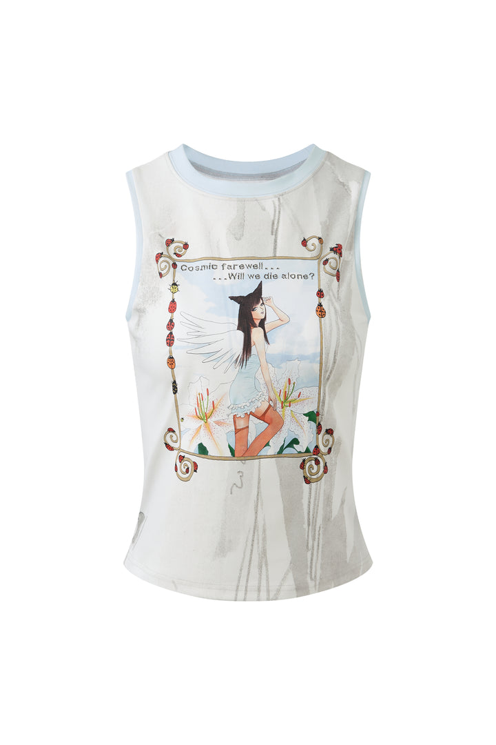 "Die Alone" Print Top