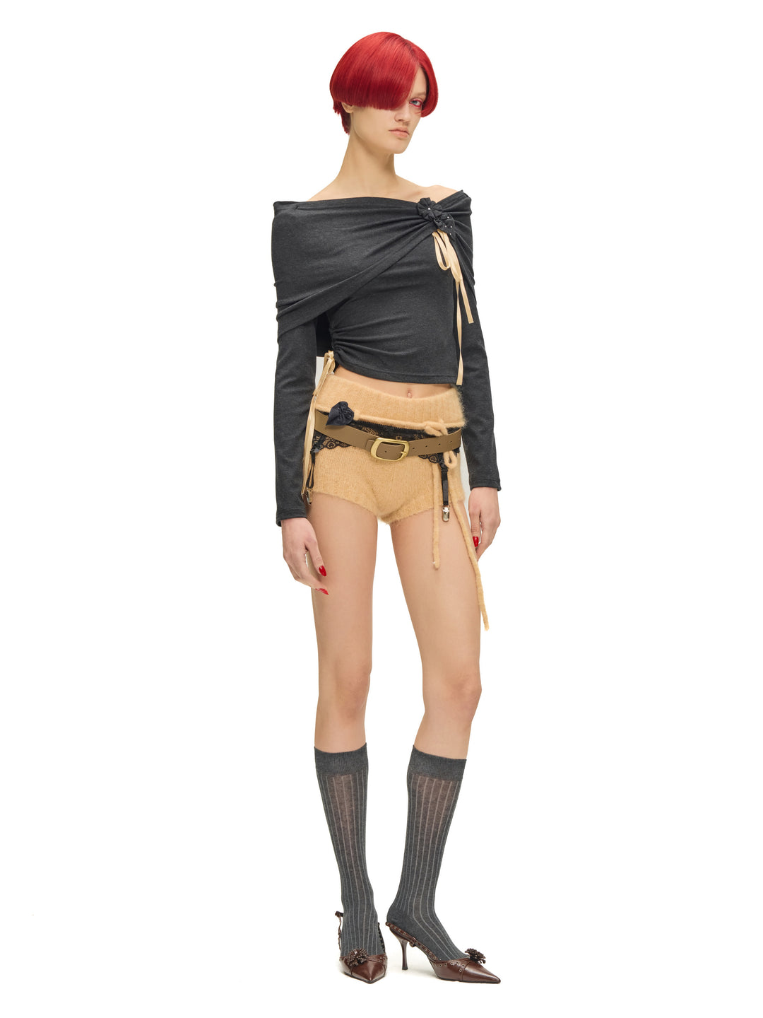 “Bouquet” Top Dark Gray