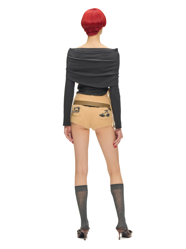 “Bouquet” Top Dark Gray