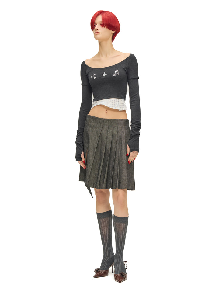 “Chef” Pleated Skirt