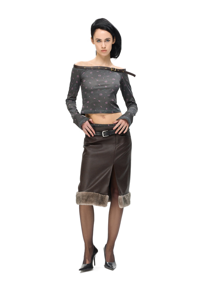 "Trustee" Slit Skirt