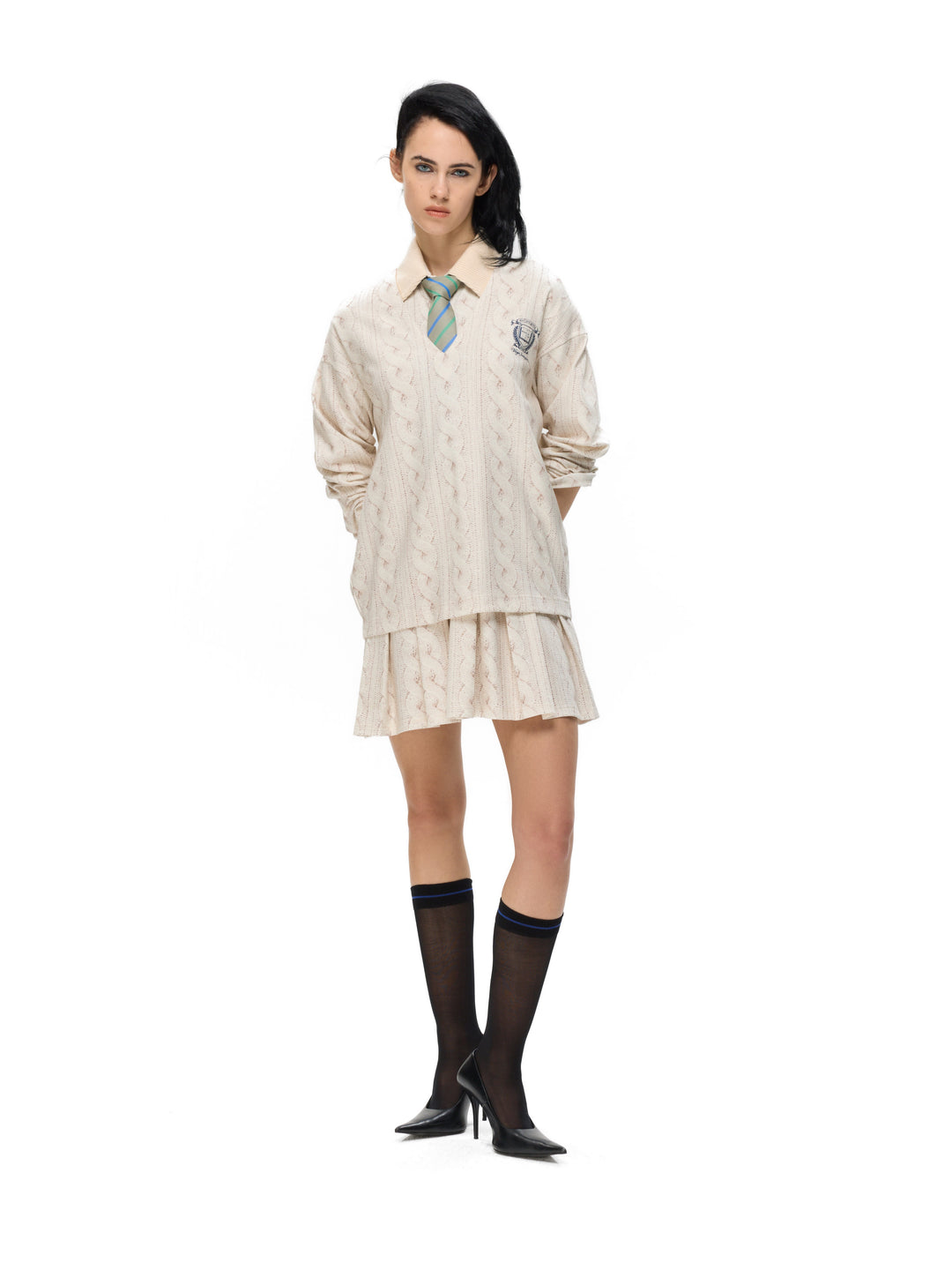 "Alumna" V-Neck Top