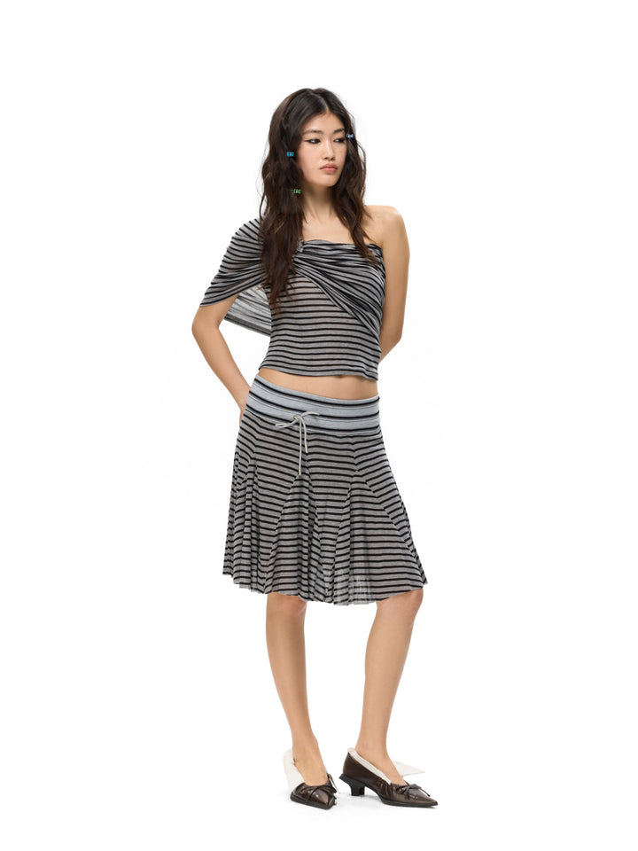 "Curfew" Stripe Top