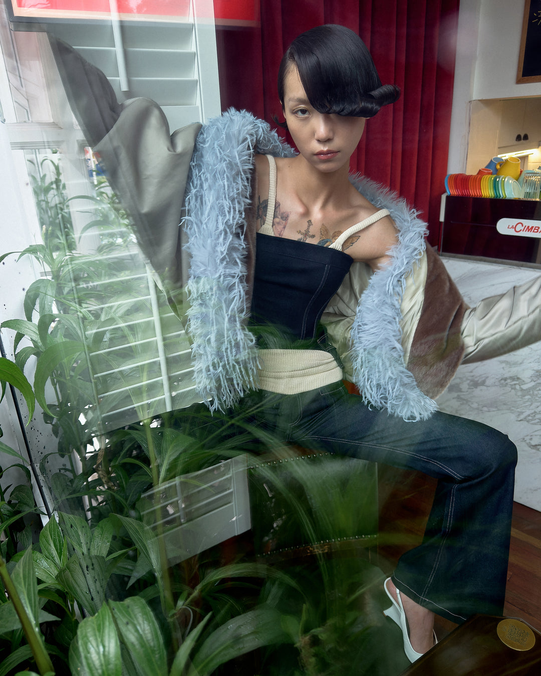 "Guest" Denim Corset