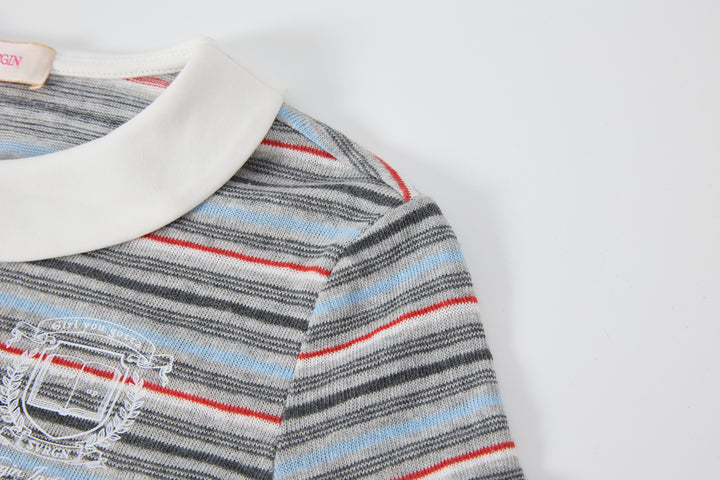 "Curfew" Stripe Polo