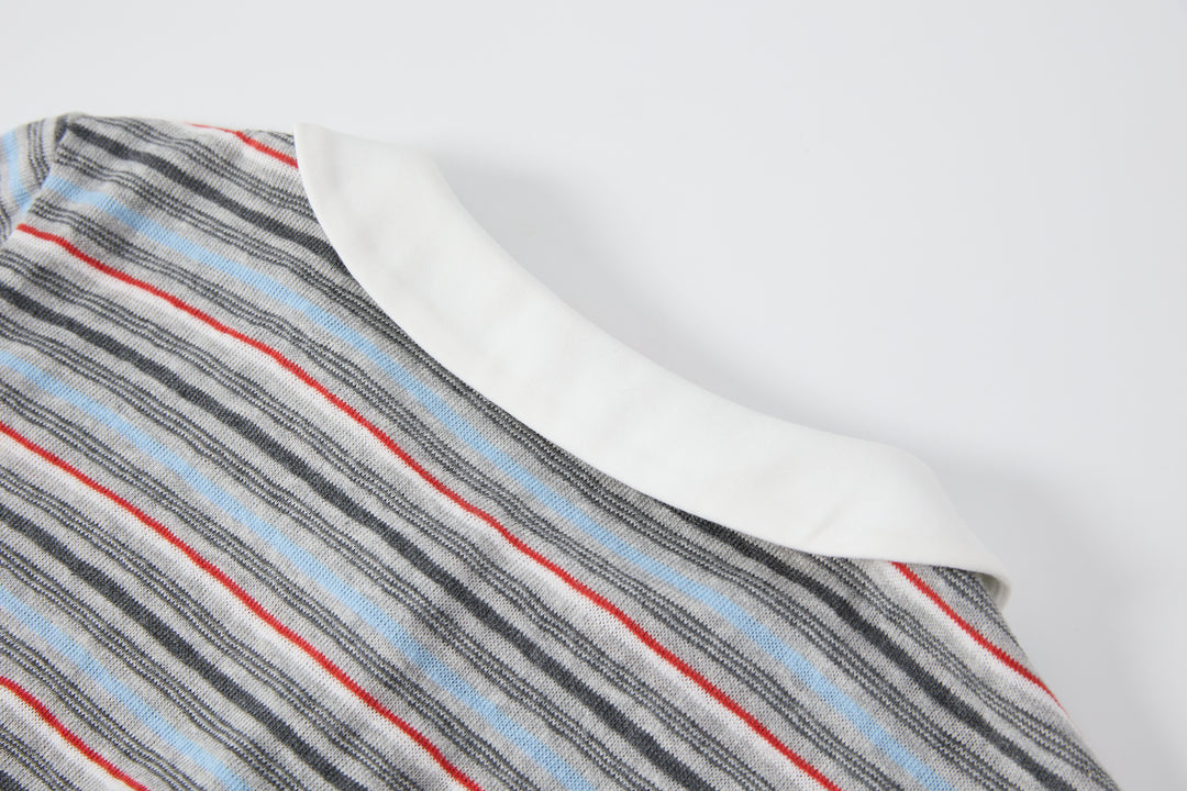 "Curfew" Stripe Polo