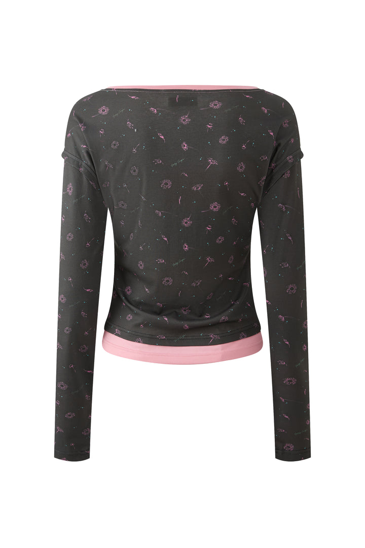 "Roomie" Henley Top Black