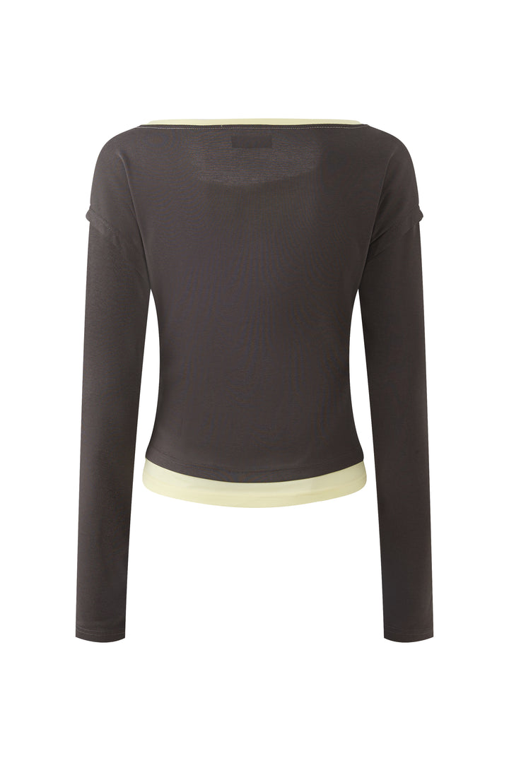 "Roomie" Henley Top Grey