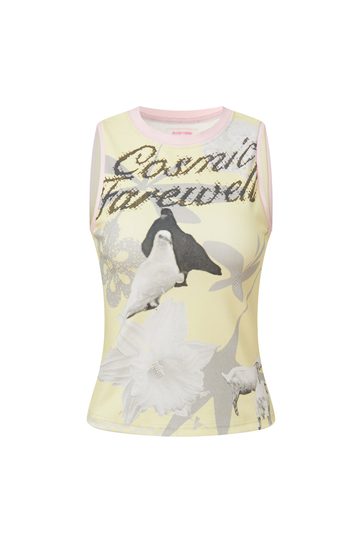 "Cosmic Farewell" Printed Top