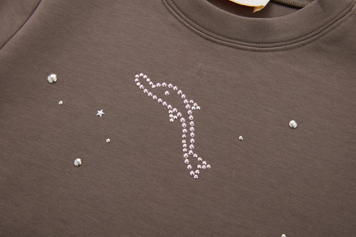 “Scatter Dolphin” Tee Olive