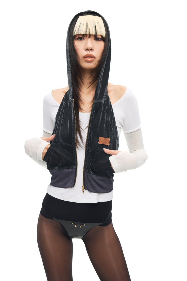 “Exposure” Hoodie Top Black