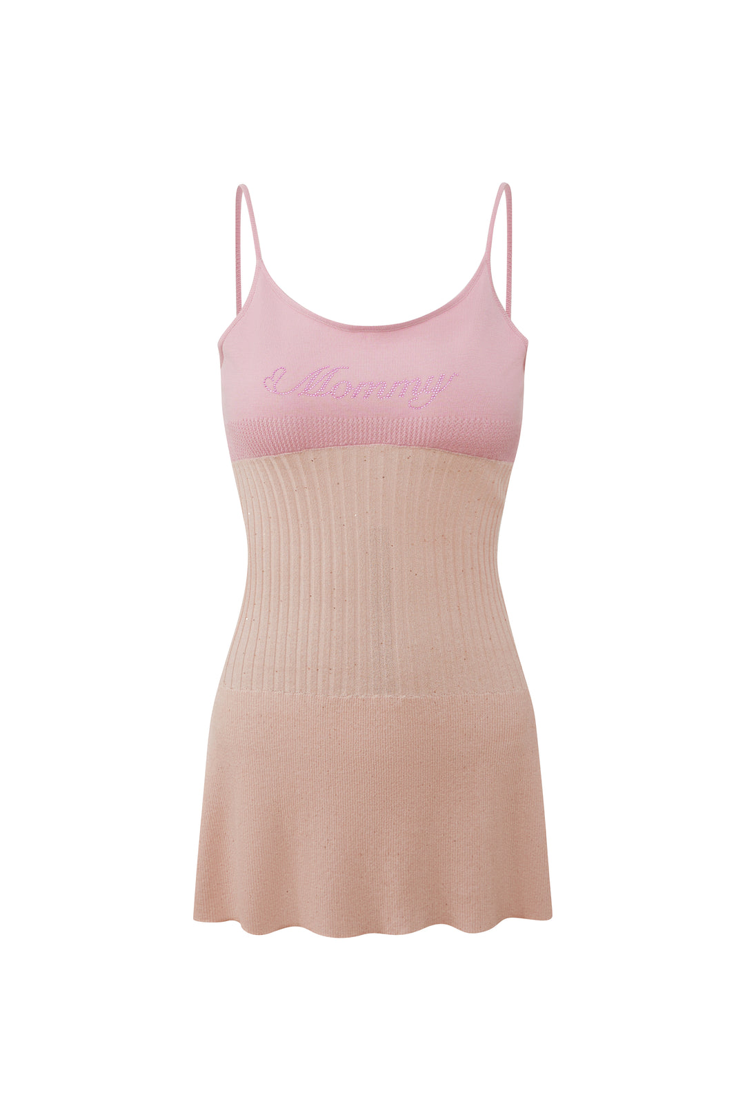 “Mommy” Knit Slip Dress Pink