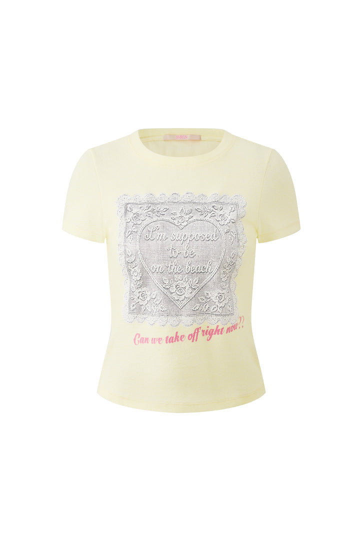 "BEACH PLEASE" Terry Tee