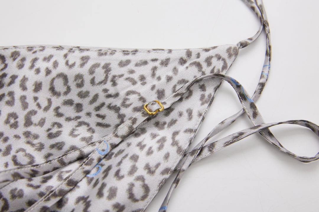 "No Bra" Silver Leopard