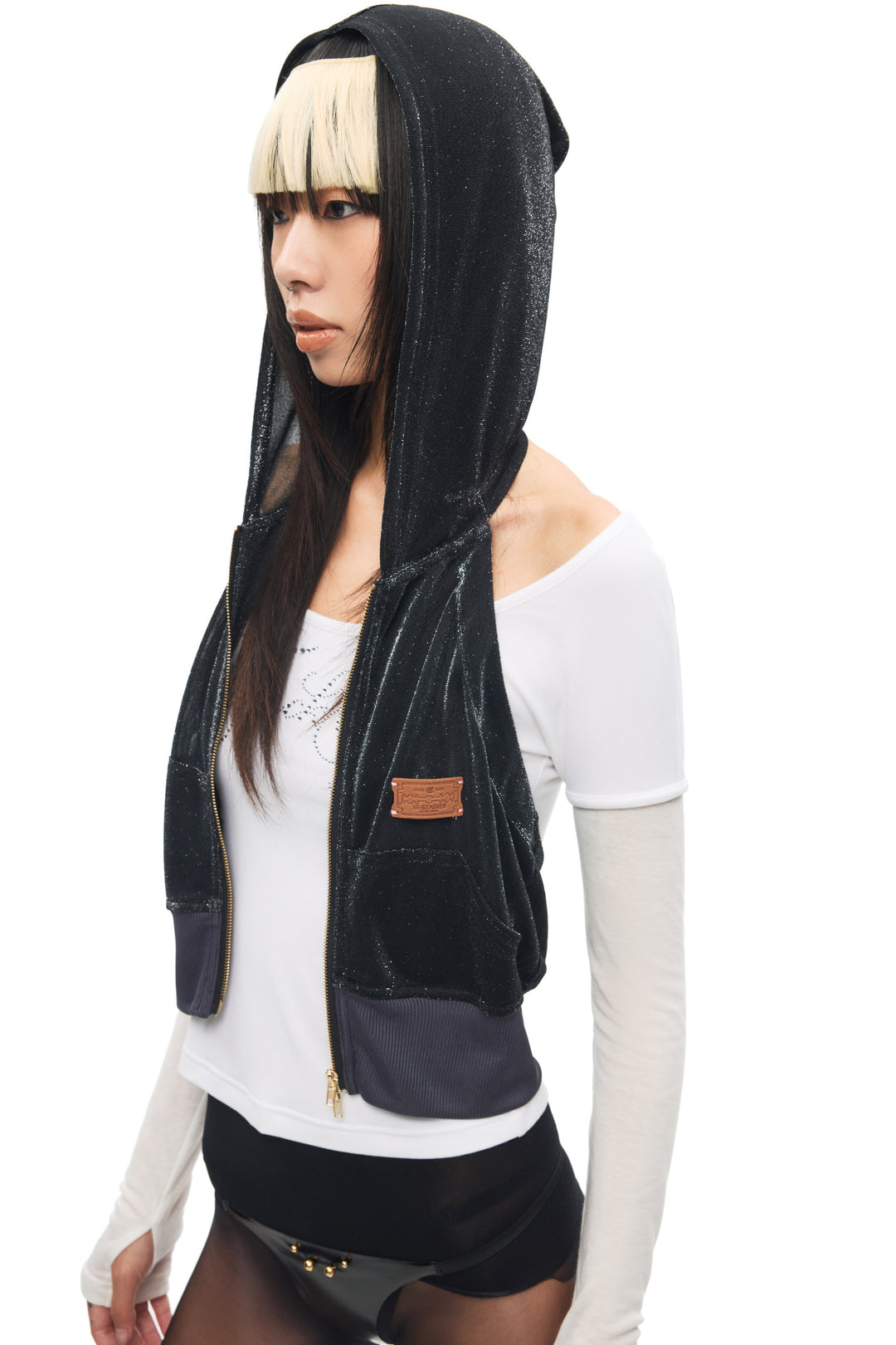 “Exposure” Hoodie Top Black