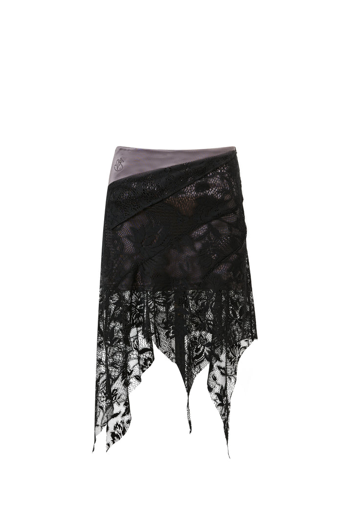 "Laced up" Skirt Black