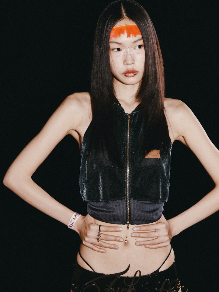 “Exposure” Hoodie Top Black